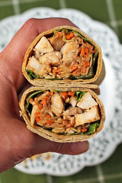 Thai-Inspired Turkey Wrap with Peanut Sauce