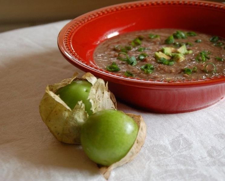 Tomatillo and Black Bean Soup