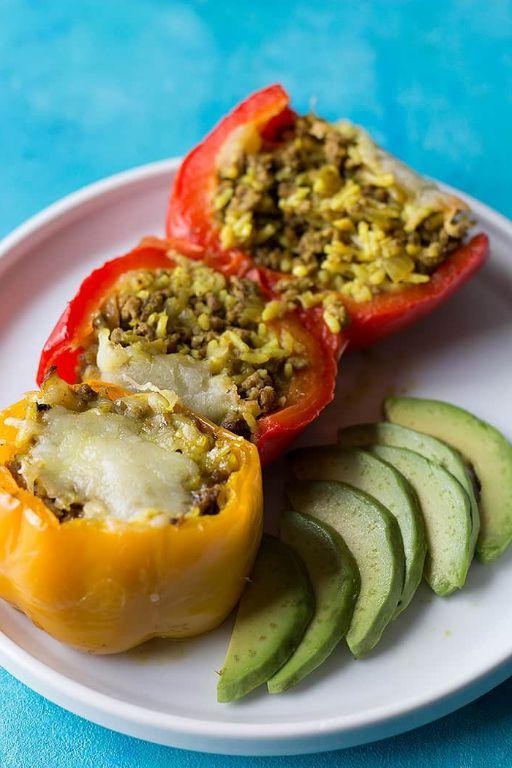 Tomatillo and Cheese Stuffed Peppers