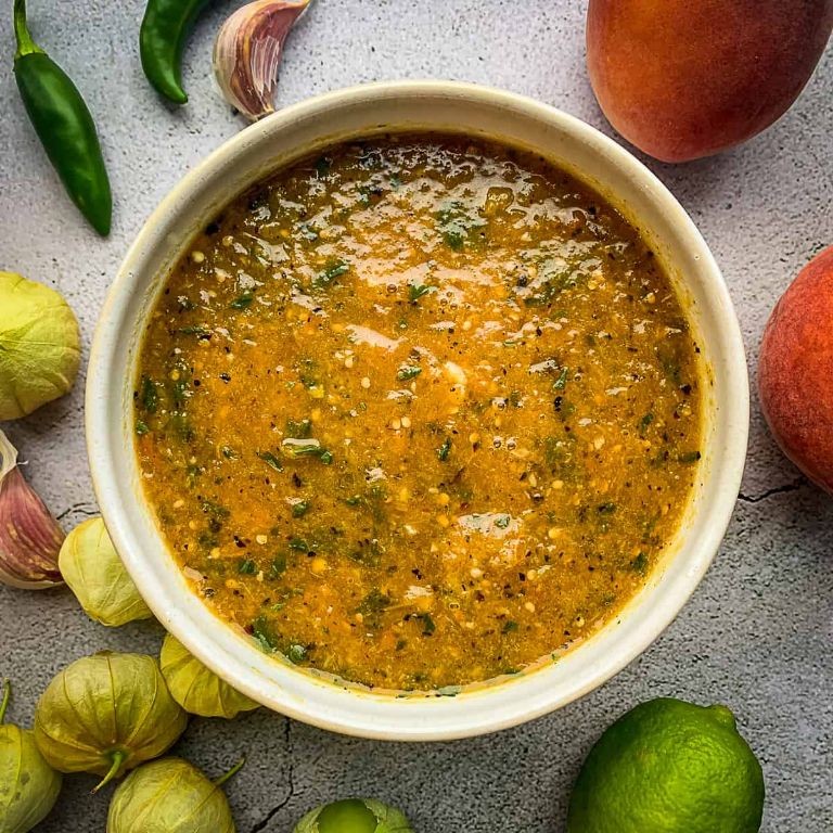 Tomatillo and Peach Salsa Verde