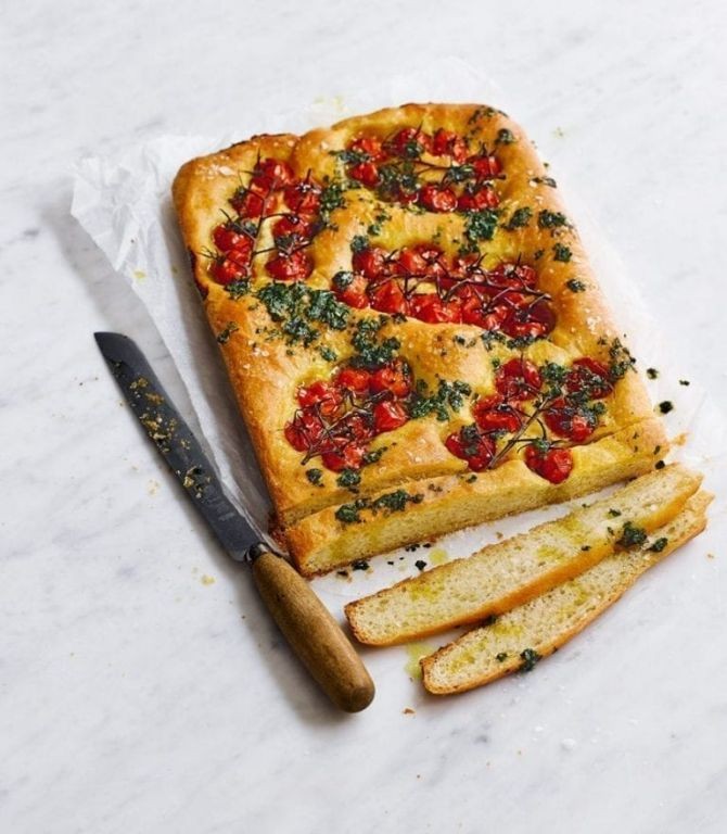 Tomato and Basil Focaccia