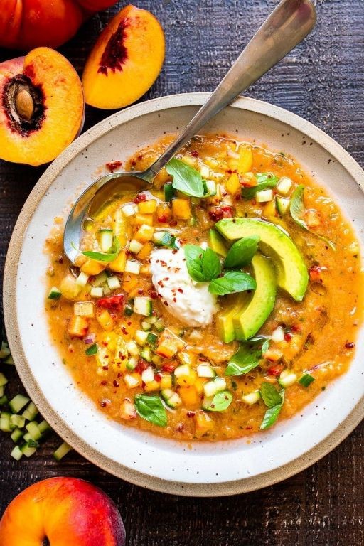 Tomato and Peach Gazpacho