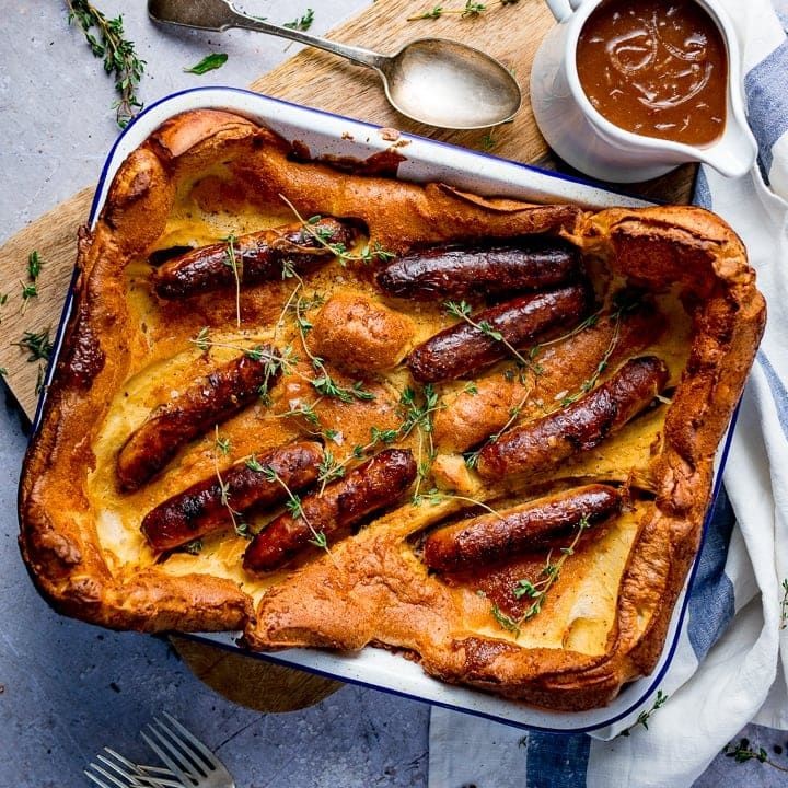 Traditional Toad in the Hole with Onion Gravy