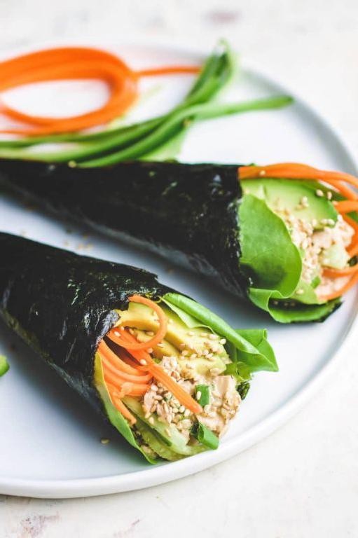 Tuna and Avocado Sushi Rolls (No Rice)