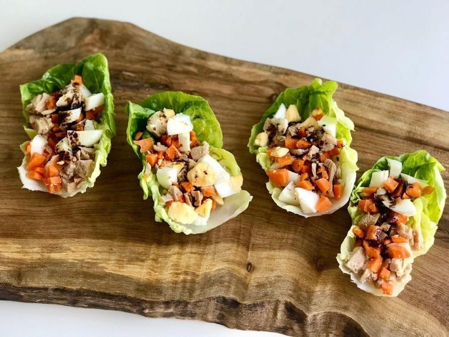 Tuna and Egg Lettuce Wraps