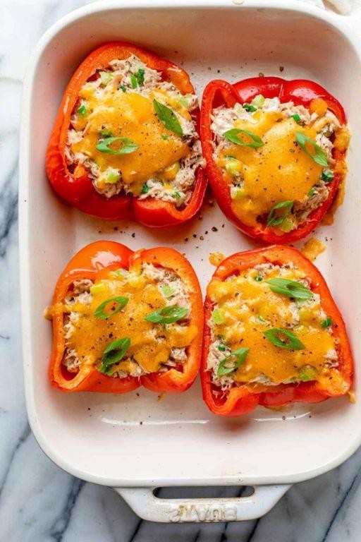 Tuna-Stuffed Bell Peppers