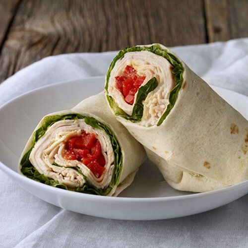 Turkey Caesar Wrap with Parmesan