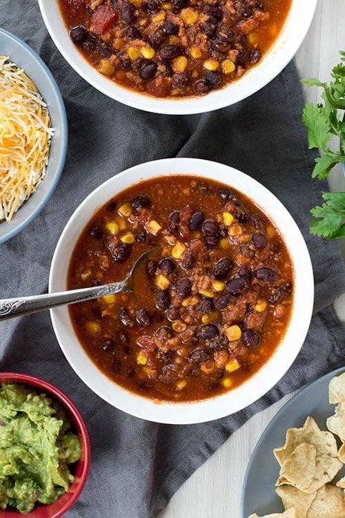 Turkey Neck Chili with Black Beans