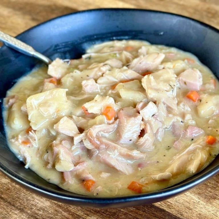 Turkey Neck and Dumplings in Creamy Broth