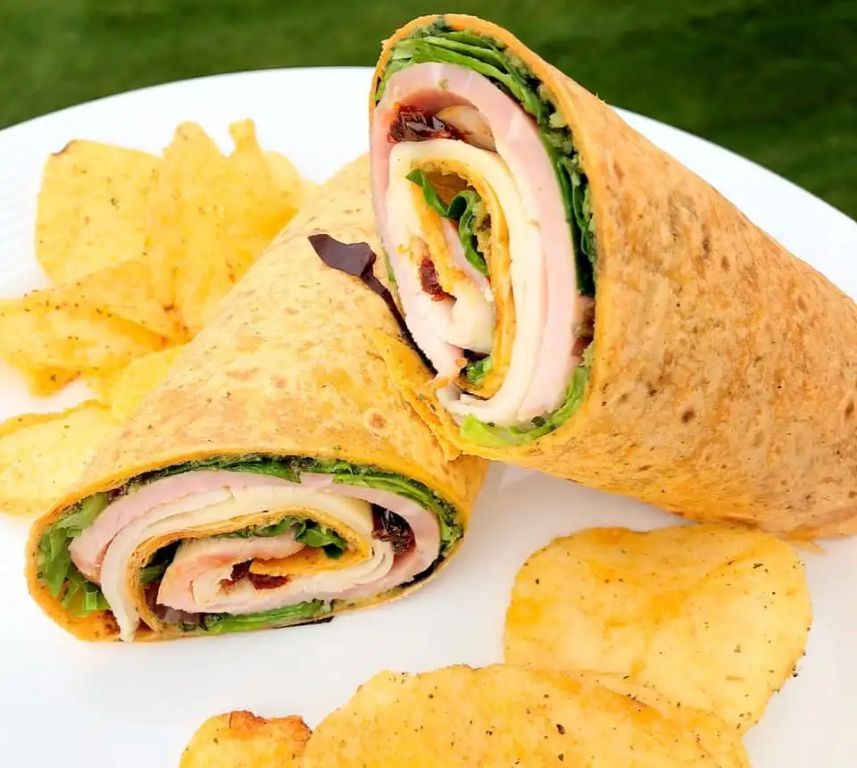 Turkey Pesto Wrap with Sun-Dried Tomatoes