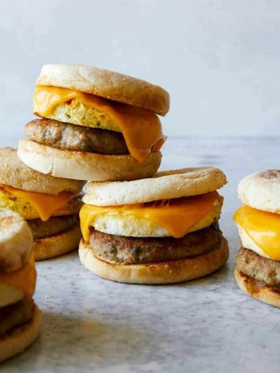 Turkey Sausage and Egg Breakfast Sandwiches