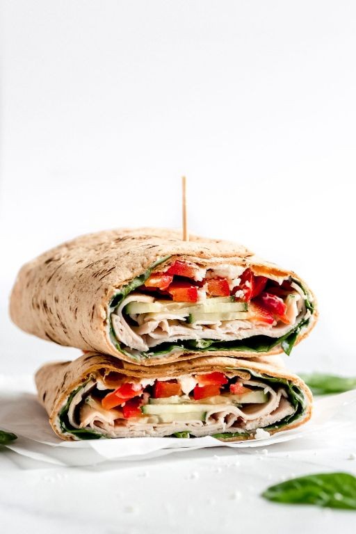 Turkey Veggie Wrap with Ranch Dressing