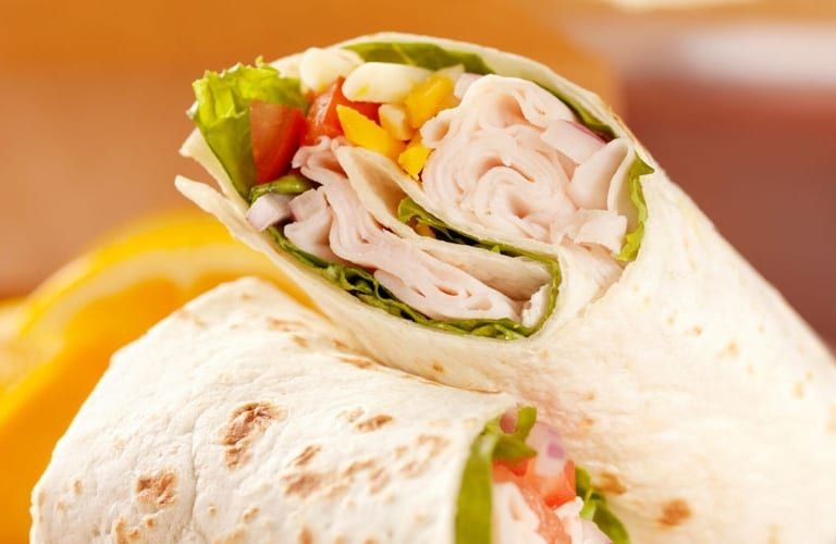 Turkey and Mango Wrap with Chipotle Mayo