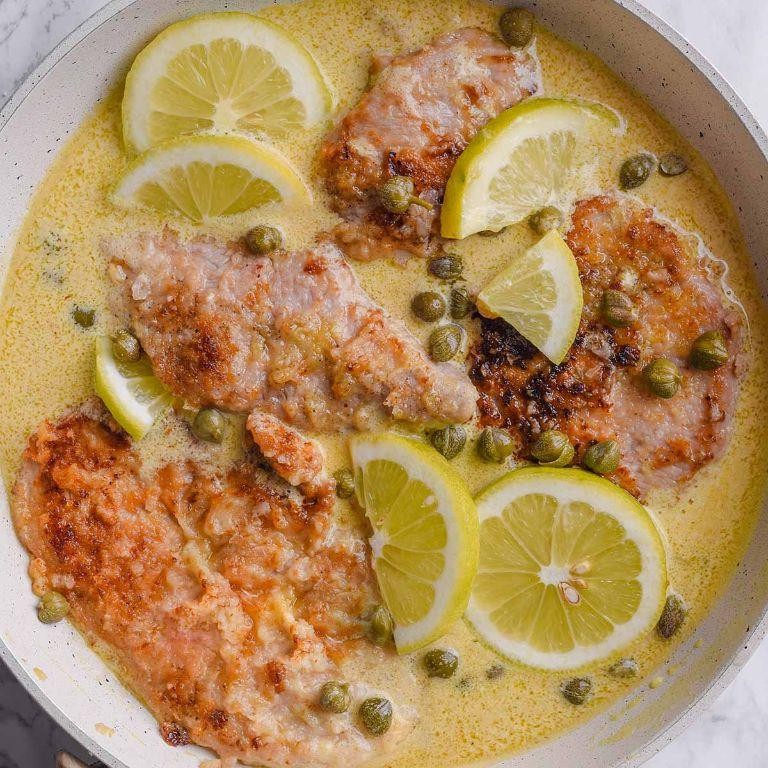 Veal Scallopini in Creamy Garlic Parmesan Sauce