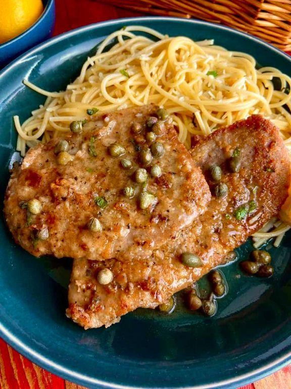Veal Scallopini with Caramelized Onions and Balsamic Glaze