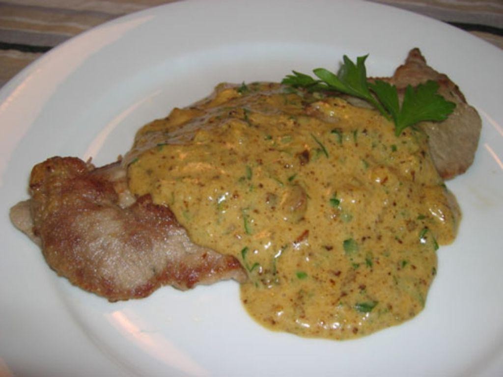 Veal Scallopini with Creamy Dijon Mustard Sauce