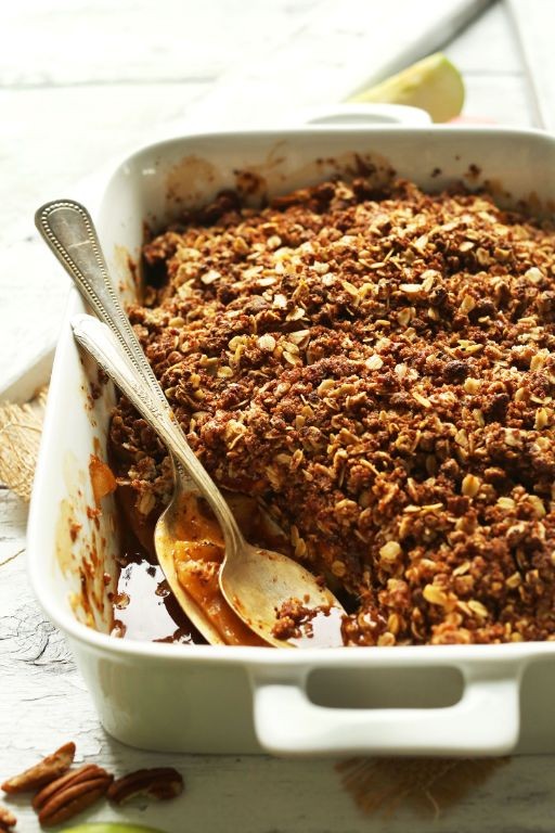 Vegan Apple Cobbler with Oat Topping