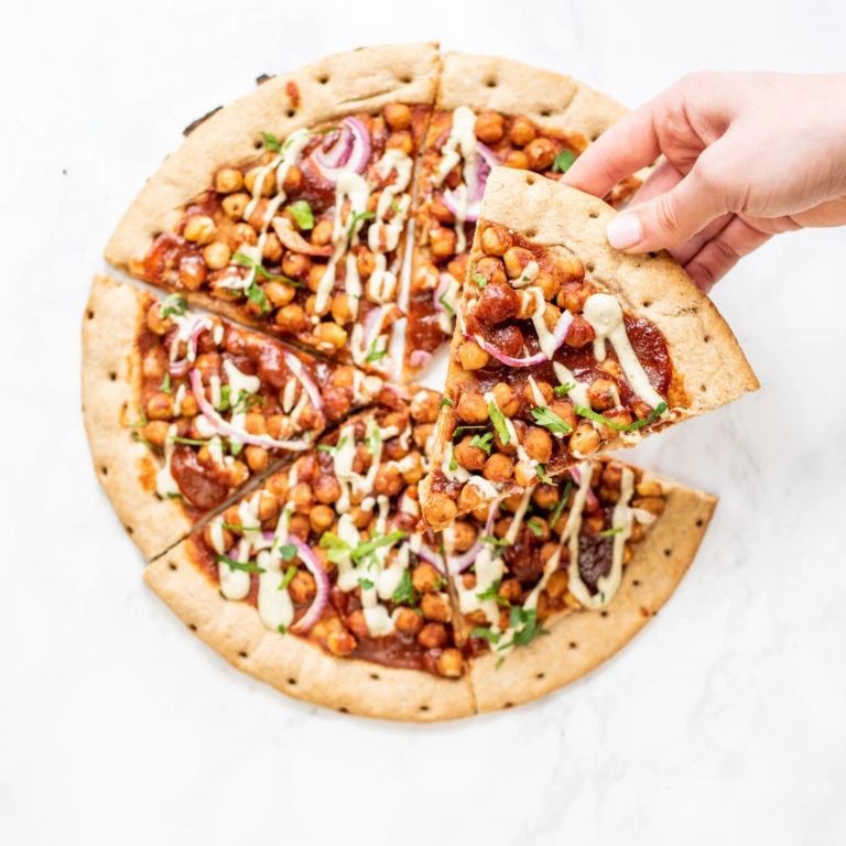 Vegan BBQ Chickpea Pizza