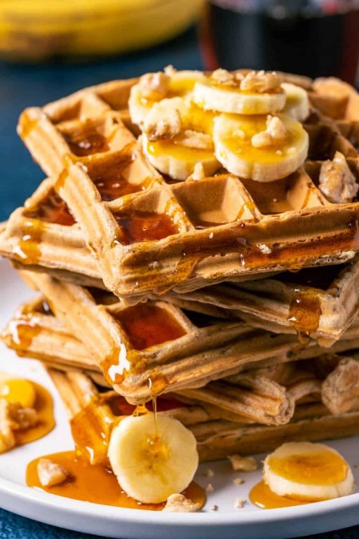 Vegan Banana Flour Waffles