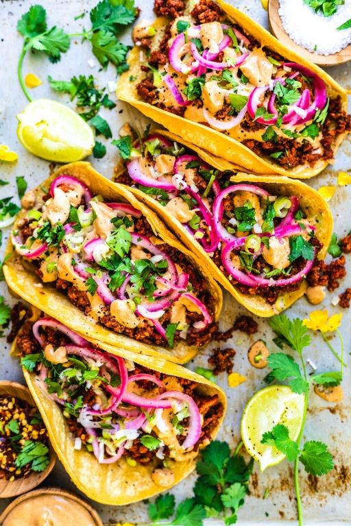 Vegan Meatless Meat Tacos