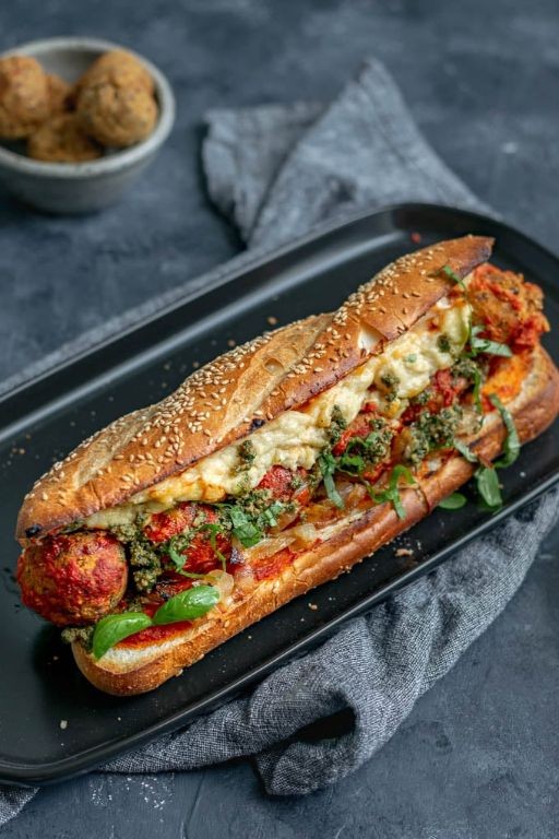 Vegan Meatless Meatball Subs