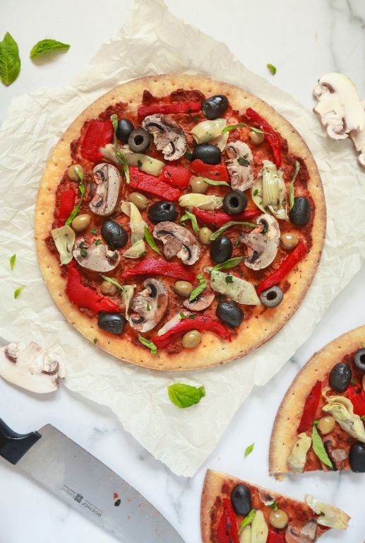 Vegan Pesto and Sun-Dried Tomato Pizza