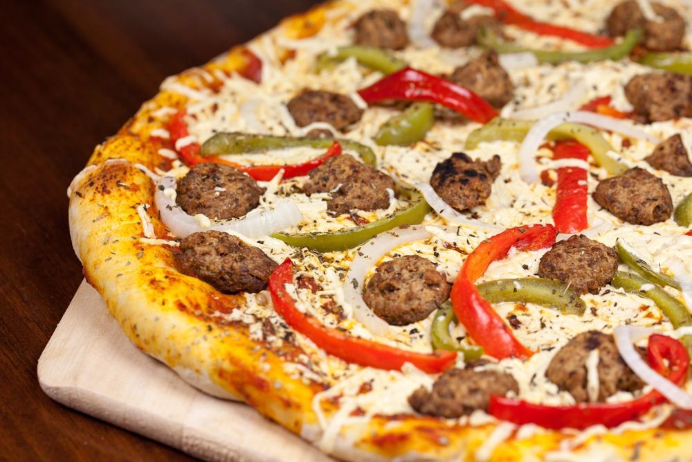 Vegan Sausage and Peppers Pizza