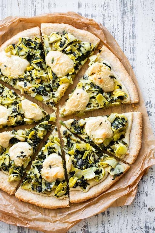 Vegan Spinach and Artichoke Pizza