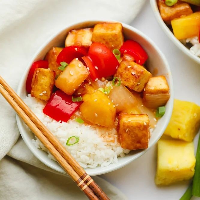 Vegan Sweet and Sour Pineapple Tofu