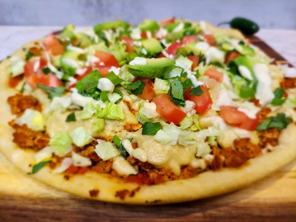 Vegan Taco Pizza with Cashew Sour Cream