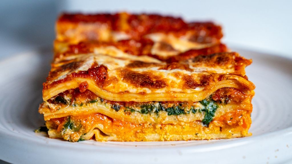 Vegetable Lasagna with Mirepoix Layers