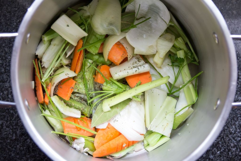 Vegetable Stock Enhanced with Mirepoix