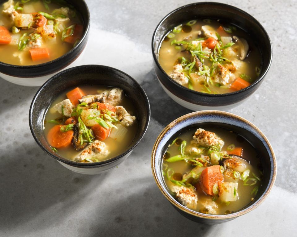 Vegetable and Tofu Miso Simmering Broth