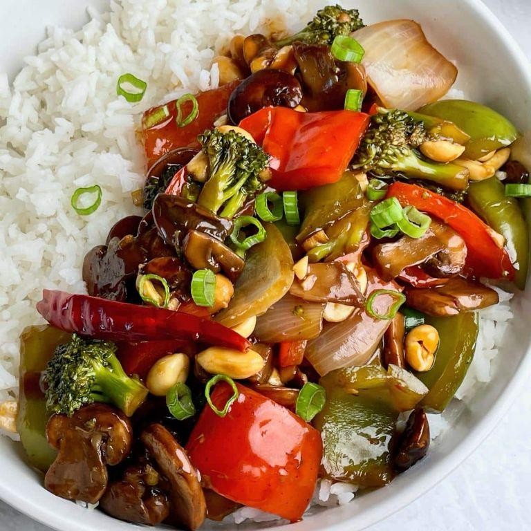 Vegetable-Packed Kung Pao Chicken