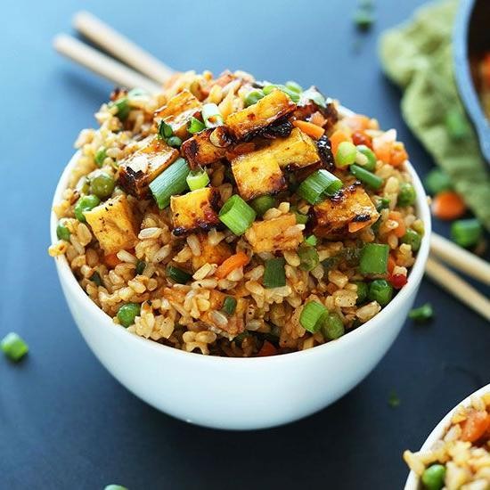 Veggie Fried Rice with Tofu