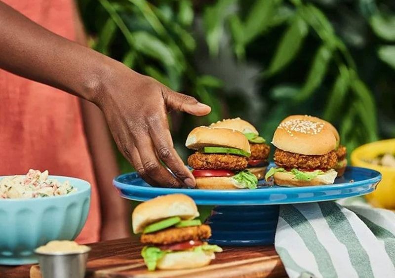 Veggie Patty Sliders with Avocado Spread