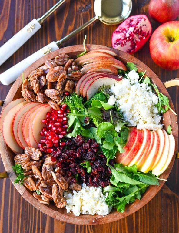Waldorf Salad with Candied Pecans and Honey