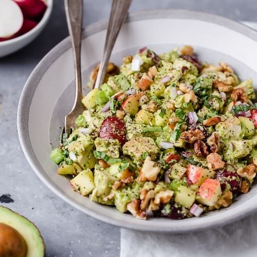 Waldorf Salad with Grilled Chicken and Avocado