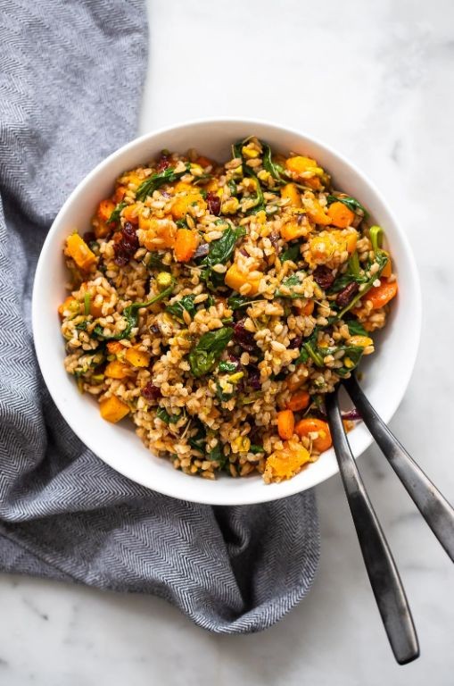 Warm Farro Salad with Roasted Vegetables
