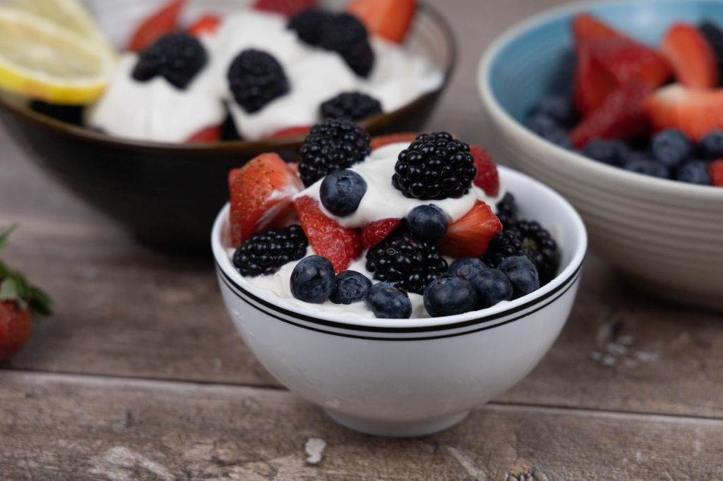 Whipped Coconut Cream with Berries