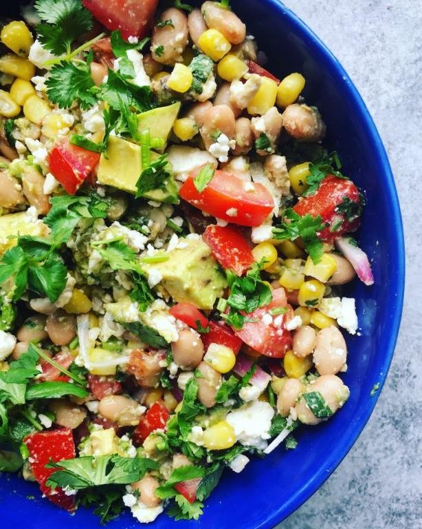 White Bean and Avocado Salad with Lime Dressing