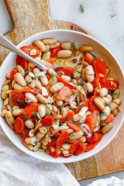 White Bean and Carrot Salad with Ginger Dressing