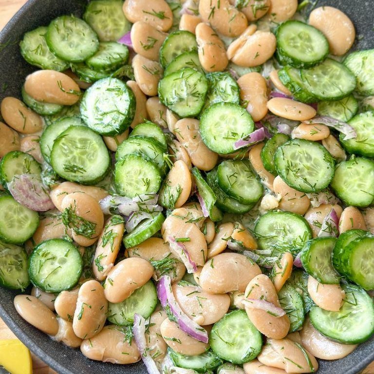 White Bean and Cucumber Salad with Dill