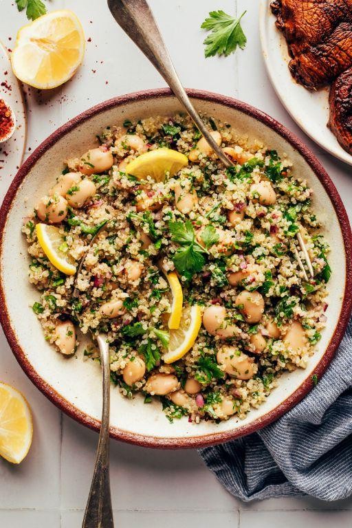White Bean and Quinoa Salad with Lemon Vinaigrette