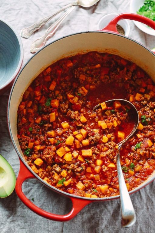Whole Butternut Squash Chili