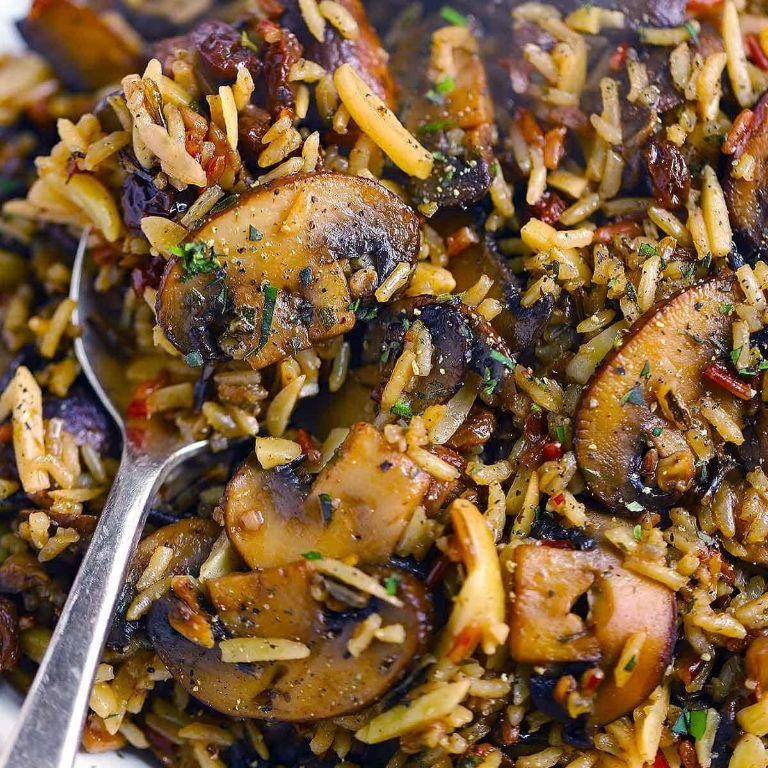 Wild Rice Pilaf with Mushrooms