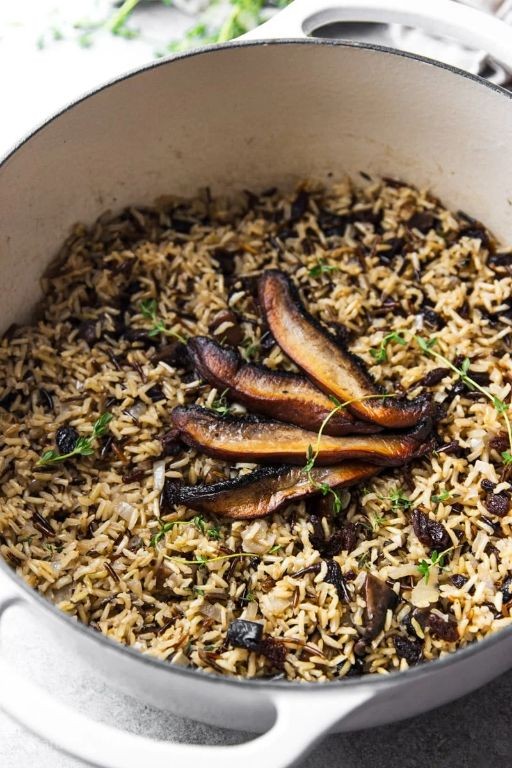 Wild Rice with Mushrooms and Thyme