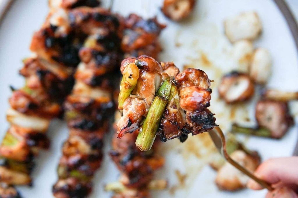 Yakitori Chicken Thighs with Charred Scallions