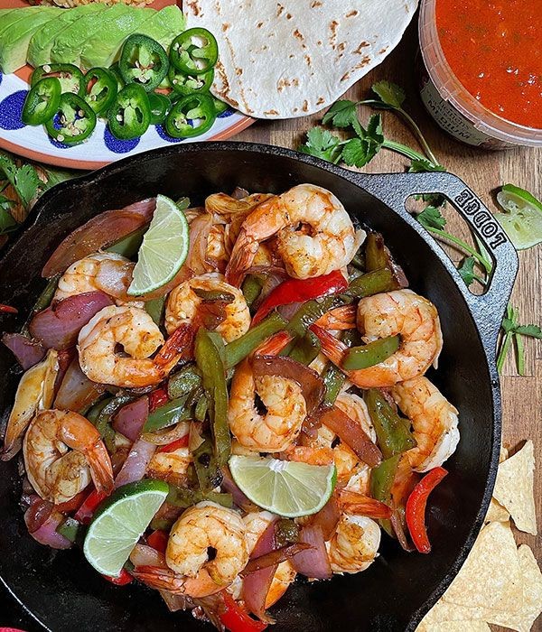 Zesty Qdoba Shrimp Fajitas