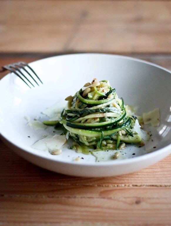 Zucchini Noodles with Garlic and Olive Oil